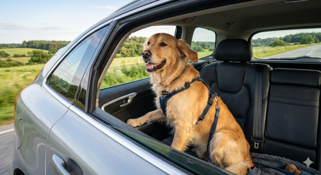 Hund i SUV bil
